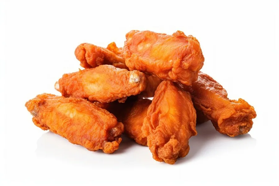 Alitas de pollo apanadas y doradas